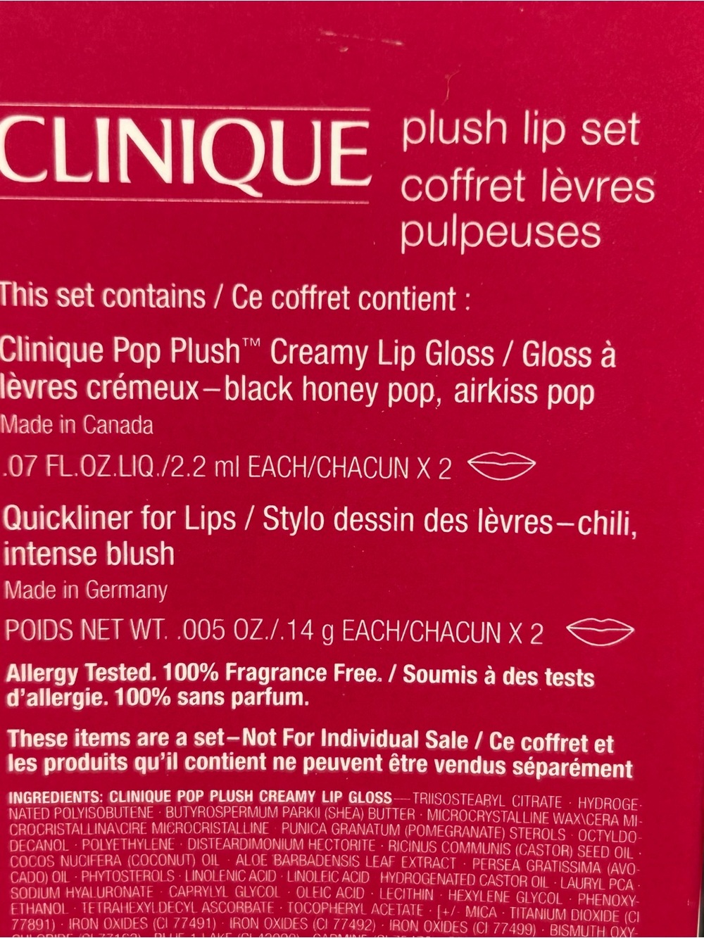 CLINIQUE Plush Lip Set ~2 CREAMY LIP GLOSS +2 QUICKLINER for LIPS 💋 Pucker Up - Picture 3 of 5